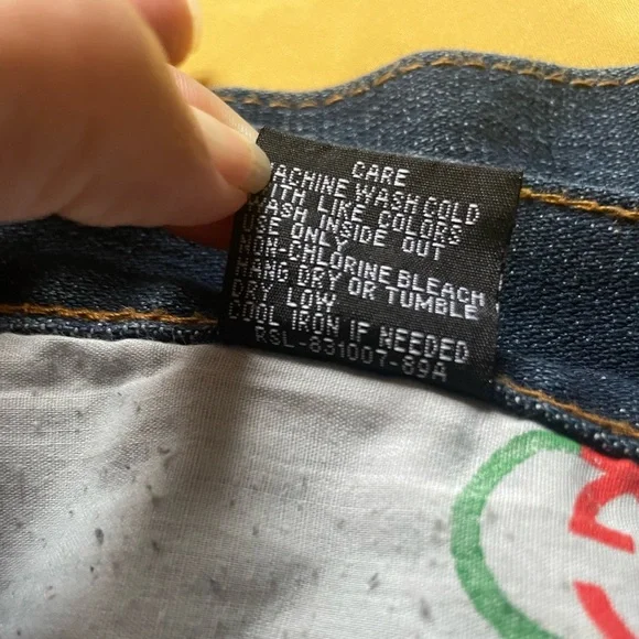 Gucci Men's Vintage denim jeans size 36/36 (54 embroidered pocket made in Italy - Picture 7 of 15